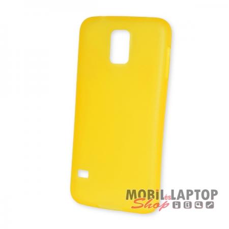 Kemény hátlap Samsung G900 / I9600 Galaxy S5 vékony sárga